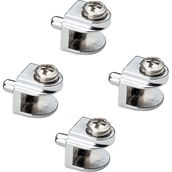 Badem10 4 Adet Cam Raf Tutucu Metal Cam Etejer Pimli Krom Metal Vidalı