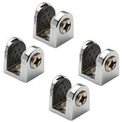 Badem10 4x8 mm Krom Metal Vidalı Tırnak Metal Cam Raf Tutucu Cam Etejer Menteşesi