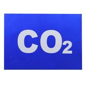 Badem10 Adr Reflektörlü CO2 Yazısı Alüminyum 24x33 cm Uyarı Levhası