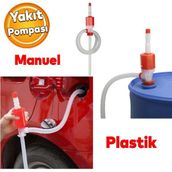 Badem10 Araba Araç Otomobil Benzin Mazot Su Pompası Yakıt Transfer İkmal Aktarma Plastik Pompa Vak Vak