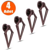 Badem10 Bafra Sarkaç Metal Antik Halka Kulp 4 Adet Dolap Çekmece Kulbu
