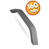 Badem10 Bermuda Çekmece Mutfak Dolap Kapak Kulbu 160 mm Füme Metal Kulp