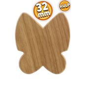 Badem10 Çocuk Bebek Genç Odası Çekmece Dolap Kapak Plastik Açık Ceviz 32 mm Kelebek Kulp