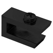 Badem10 Etejeri Metal U Tipi Mat Siyah Metal Vidalı 4 Adet Cam Ahşap Raf Tutucu