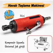 Badem10 Havalı Kalıpçı Taşlama Makinesi Kompresör Uyumlu Jak Girişli 0.3 Hp 25000 Rpm 6.5 Bar 1/4" 6 mm Pens