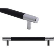 Badem10 Hitit Mobilya Mat Siyah Metal 128 mm Dolap Kapak Çekmece Kulbu