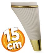 Badem10 İron Lüks 15 cm Krem Gold Baza Mobilya Kanepe Sehpa TV Ünitesi Koltuk Ayağı