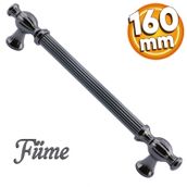 Badem10 Kesir Mobilya Mutfak Dolabı Çekmece Dolap Kapak Füme 160 mm Metal Kulp