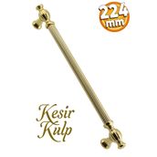 Badem10 Kesir Mobilya Mutfak Dolabı Çekmece Dolap Kapak Gold Altın 224 mm Metal Kulp