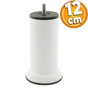Badem10 M8 Civata Beyaz Metal Ayak 10 cm 12 Adet Mobilya Metal Kanepe Baza Koltuk Destek Ayağı