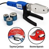 Badem10 Mini Pprc Boru Kaynak Makinesi Seti 500 Watt 20 25 32 mm Pafta Uçlu Makaslı Metal Taşıma Çantası