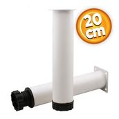 Badem10 Mobilya Kanepe Baza Koltuk Destek Ayağı Ayarlanabilir 20 cm Beyaz Metal Ayak