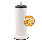 Badem10 Mobilya Kanepe Baza Koltuk Destek Ayağı M8 Civata 15 cm Beyaz Metal Ayak