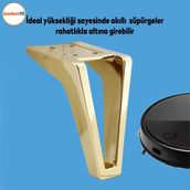 Badem10 Penta 15 cm Altın Gold Lüks Mobilya Kanepe Sehpa Tv Ünitesi Koltuk Ayağı