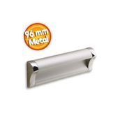 Badem10 Plus Dolap Kapak Çekmece 96 mm Mat Krom Metal Kulp