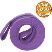 Badem10 Polyester Spanzet Sapan Lila Renk 1 Ton 4 Metre Sağlam Yük Kaldırma Taşıma İndirme Halat