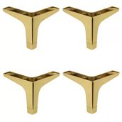 Badem10 Sedef Lüks 12 cm Gold 4 Adet Mobilya Kanepe Sehpa TV Ünitesi Koltuk Ayağı