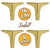 Badem10 Sedef Lüks 14 cm Gold 4 Adet Mobilya Kanepe Sehpa TV Ünitesi Koltuk Ayağı