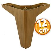 Badem10 Sedir Lüks Ahşap Desenli Koyu Ceviz 12 cm Mobilya Kanepe Sehpa Baza TV Ünitesi Koltuk Ayağı