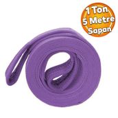 Badem10 Spanzet Sapan Polyester Sağlam Yük Kaldırma Lila Renk 1 Ton 5 Metre Taşıma İndirme Halat
