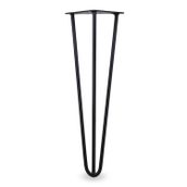 Badem10 Üçgen Mobilya 40 cm Mat Siyah Metal Masa Sehpa Ayağı