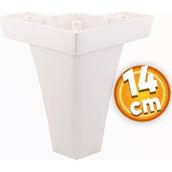 Badem10 Venüs Lüks 14 cm Beyaz Baza Mobilya Kanepe Sehpa TV Ünitesi Koltuk Ayağı