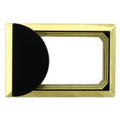 Badem10 Veyron Dörtgen Çekmece Dolap Kapak Plastik Mat Siyah Gold Kulp