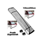 Baffhome Araba Ön Cam Güneşliği Uyumlu Balonlu Metalize Parlak Alüminyum Katlanabilir Oto Güneşlik (130X60Cm