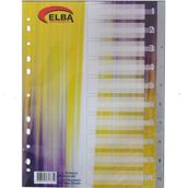 Bafix 1-10 Rakamlı Plastik A4 Seperatör