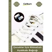#Bağcık Beyaz Renk Klipsli Manyetik Lastikli Pratik Konforlu Çocuklar İçin Mıknatıslı Ayakkabı Bağcığı