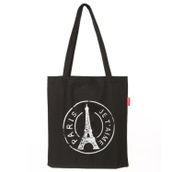 Baghashtag Paris Baskılı Siyah Bez Kadın Günlük Çanta