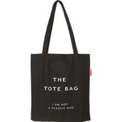 Baghashtag the Tote Bag Baskılı Siyah Bez Kadın Günlük Çanta