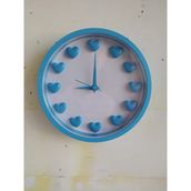 Bahat Mavi Beyaz Kalpli Mutfak Çocuk Odası Ofis Salon 22 cm Duvar Saati