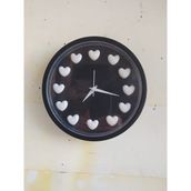 Bahat Siyah Beyaz Taraftar Kalpli 3D Salon Ofis 22 cm Duvar Saati