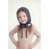 Bahels Çocuk Gri Triko Örgü Balaclava Bere Şapka - Standart - Renkli