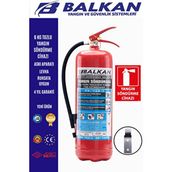 BALKAN 6 kg Köpüklü Yangın Söndürme Tüpü ve Levha Ruhsata Uygun Yüksek Performanslı Cihaz