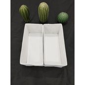 Balkan Room 2'li Beyaz Çekmece Içi Düzenleyici Organizer Set - Çok Amaçlı Dolap Içi Kutu Seti ( 28*13*13 )