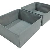 Balkan Room 2'li Gri Çekmece Içi Düzenleyici Organizer Set - Çok Amaçlı Dolap Içi Kutu Seti ( 28*28*13CM )