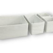 Balkan Room 4'lü Beyaz Çekmece Içi Düzenleyici Organizer Set - Çok Amaçlı Dolap Içi Kutu Seti