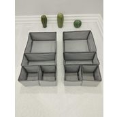 Balkan Room 8'li Gri Çekmece Içi Düzenleyici Organizer Set - Çok Amaçlı Dolap Içi Kutu Seti