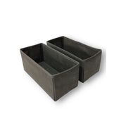 Balkan Room Antrasit 2'li Çekmece Içi Düzenleyici Organizer Set - Çok Amaçlı Dolap Içi Kutu Seti ( 28*13*13 )