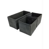 Balkan Room Antrasit 3'lü Çekmece Içi Düzenleyici Organizer Set - Çok Amaçlı Dolap Içi Kutu Seti