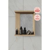 Balneom Menekşe Aynalı %100 Mdf Duvar Rafı