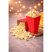 Baloncu Dede Karton Kırmızı Popcorn Kutusu 8x11,5 cm 8 Adet Patlamış Mısır Kutusu Doğum Günü Parti Sinema Süsü