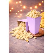 Baloncu Dede Karton Lila Popcorn Kutusu 8x11,5 cm 8 Adet Patlamış Mısır Kutusu Doğum Günü Parti Baby Shower Süs