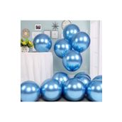 Balonevi 12 Krom Metalik Mavi 5 Adet Balon