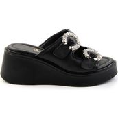 Bambi K04991060403 Siyah Leather Kadın Terlik
