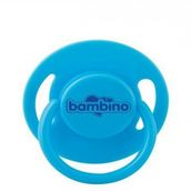 Bambino 6-18 Ay Yumuşak Kenarlı Silikon Kiraz Uçlu Zincirli Emzik Mavi