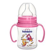 Bambino Geniş Ağızlı Kulplu Pembe 150 ml PP Biberon