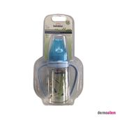 Bambino Kulplu Silikon Kiraz Uçlu 125 ml 0+ Ay Mavi Kuş Cam Biberon